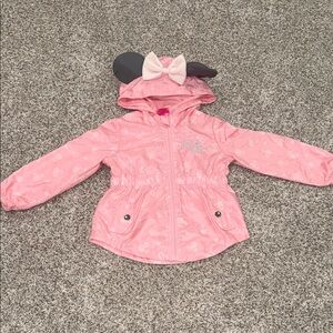 Disney Pink Hooded Jacket with Minnie Ears